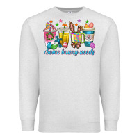 Oatmeal Heather some bunny needs easter coffee cups Premium Sweatshirt - texasbilliewilder