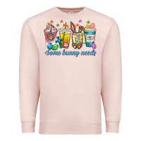 Pale Pink some bunny needs easter coffee cups Premium Sweatshirt - texasbilliewilder