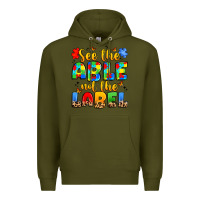 Army Green see the able not the label Premium Hoodie - JahusDesignShop