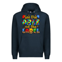 Navy see the able not the label Premium Hoodie - JahusDesignShop