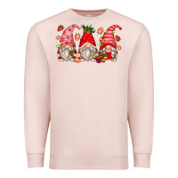 Pale Pink strawberry gnomes Premium Sweatshirt - Zillion Design Studio