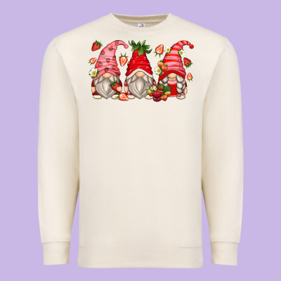 Strawberry Gnomes Premium Sweatshirt Designed By Zillion Design Studio