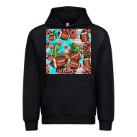 Black football leopard cactus seamless pattern Urban Hoodie - JahusDesignShop