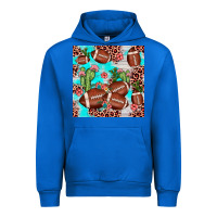 Cobalt football leopard cactus seamless pattern Urban Hoodie - JahusDesignShop