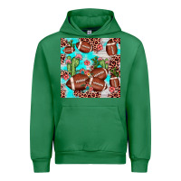 Emerald football leopard cactus seamless pattern Urban Hoodie - JahusDesignShop