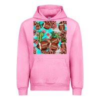 Fuchsia Pink football leopard cactus seamless pattern Urban Hoodie - JahusDesignShop