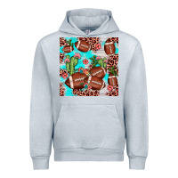 Heather Grey football leopard cactus seamless pattern Urban Hoodie - JahusDesignShop