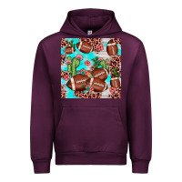 Mauve Wine football leopard cactus seamless pattern Urban Hoodie - JahusDesignShop