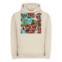 Pigment French Oak football leopard cactus seamless pattern Urban Hoodie - JahusDesignShop