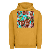 Pigment Peanut Butter football leopard cactus seamless pattern Urban Hoodie - JahusDesignShop