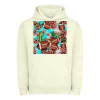 Pigment Pistachio football leopard cactus seamless pattern Urban Hoodie - JahusDesignShop
