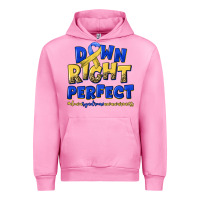 Fuchsia Pink down right perfect down syndrome Urban Hoodie - Artiststas