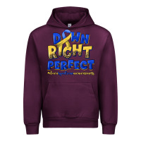 Mauve Wine down right perfect down syndrome Urban Hoodie - Artiststas