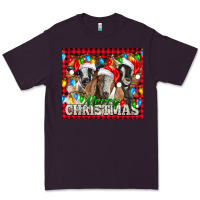 Plum Merry Christmas  With Goats Premium Tee - LillyAllenDesigns