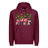 Burgundy pot head plants Premium Hoodie - JahusDesignShop