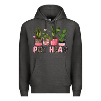 Charcoal Heather pot head plants Premium Hoodie - JahusDesignShop