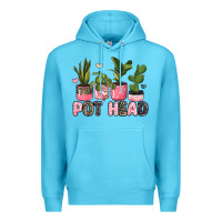 Ocean Blue pot head plants Premium Hoodie - JahusDesignShop