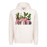 Pale Pink pot head plants Premium Hoodie - JahusDesignShop