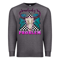 Charcoal Heather somebodys problem Premium Sweatshirt - texasbilliewilder