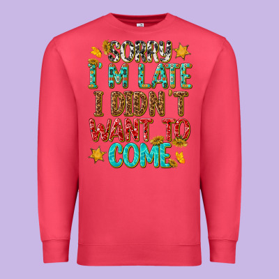 Premium Sweatshirt sorry i am late i didnt want to come