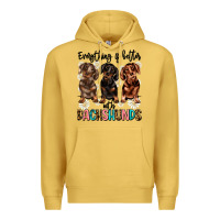 Antique Gold everything is better with dachshunds Premium Hoodie - JahusDesignShop