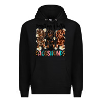 Black everything is better with dachshunds Premium Hoodie - JahusDesignShop