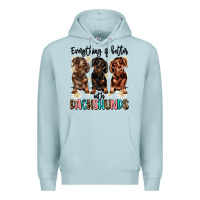 Blue Mist everything is better with dachshunds Premium Hoodie - JahusDesignShop