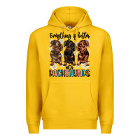 Lemon everything is better with dachshunds Premium Hoodie - JahusDesignShop