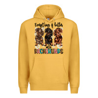 Mustard everything is better with dachshunds Premium Hoodie - JahusDesignShop
