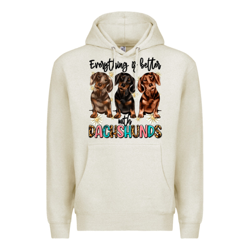 Everything Is Better With Dachshunds Premium Hoodie by JahusDesignShop | Teevron