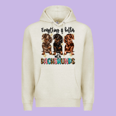Everything Is Better With Dachshunds Premium Hoodie Designed By Jahusdesignshop