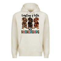 Oatmeal Heather everything is better with dachshunds Premium Hoodie - JahusDesignShop