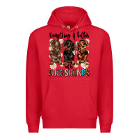 Red everything is better with dachshunds Premium Hoodie - JahusDesignShop