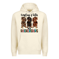 Sandshell everything is better with dachshunds Premium Hoodie - JahusDesignShop