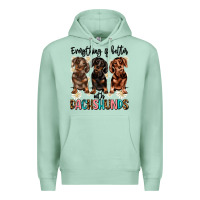 Seafoam everything is better with dachshunds Premium Hoodie - JahusDesignShop