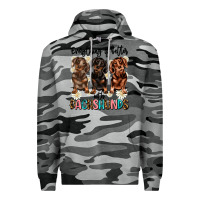 Slate Camo everything is better with dachshunds Premium Hoodie - JahusDesignShop