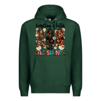 Sports Green everything is better with dachshunds Premium Hoodie - JahusDesignShop