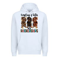 White everything is better with dachshunds Premium Hoodie - JahusDesignShop