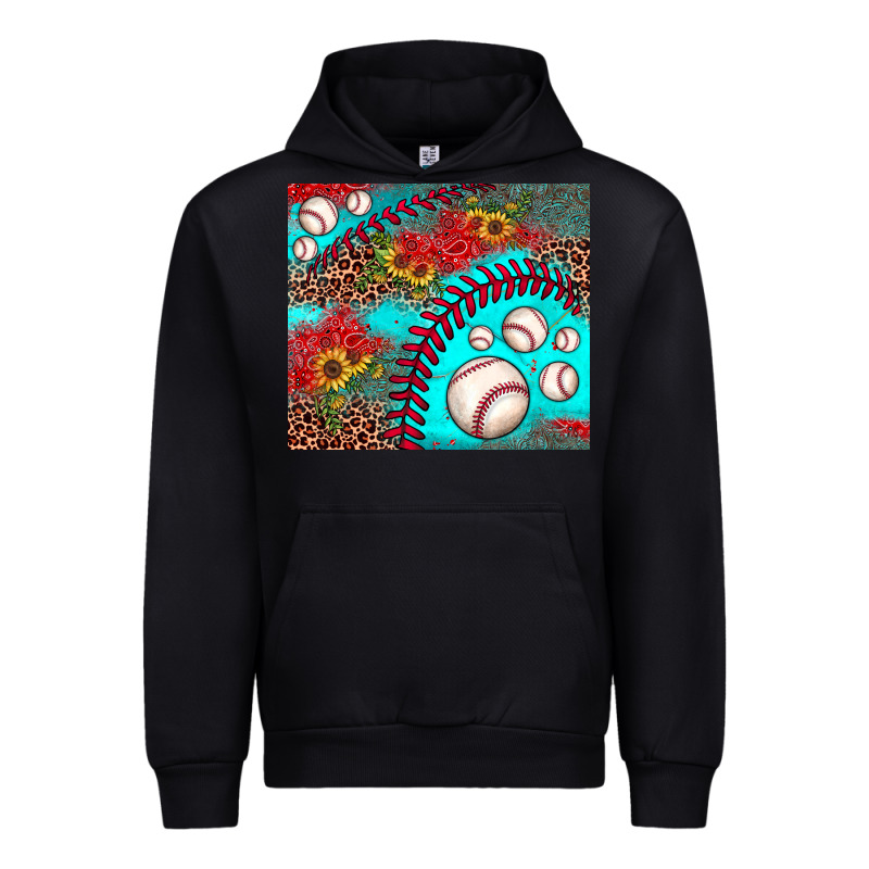 Baseball Leopard Turquoise Sunflower Urban Hoodie by JahusDesignShop | Teevron