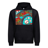 Black baseball leopard turquoise sunflower Urban Hoodie - JahusDesignShop