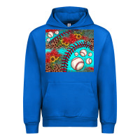Cobalt baseball leopard turquoise sunflower Urban Hoodie - JahusDesignShop