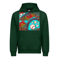 Foreset Green baseball leopard turquoise sunflower Urban Hoodie - JahusDesignShop