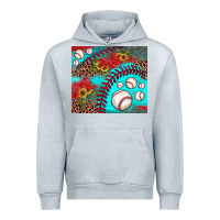 Heather Grey baseball leopard turquoise sunflower Urban Hoodie - JahusDesignShop