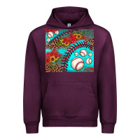 Mauve Wine baseball leopard turquoise sunflower Urban Hoodie - JahusDesignShop