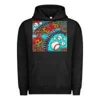 Pigment Black baseball leopard turquoise sunflower Urban Hoodie - JahusDesignShop