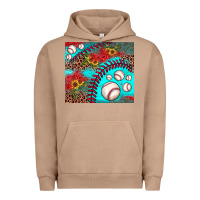 Pigment Burro baseball leopard turquoise sunflower Urban Hoodie - JahusDesignShop