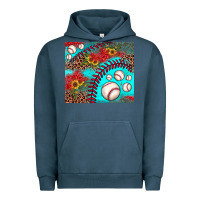Pigment Midnight Navy baseball leopard turquoise sunflower Urban Hoodie - JahusDesignShop
