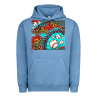Pigment Pebble Blue baseball leopard turquoise sunflower Urban Hoodie - JahusDesignShop