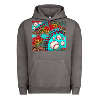 Pigment Tornado baseball leopard turquoise sunflower Urban Hoodie - JahusDesignShop