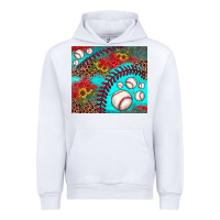 White baseball leopard turquoise sunflower Urban Hoodie - JahusDesignShop